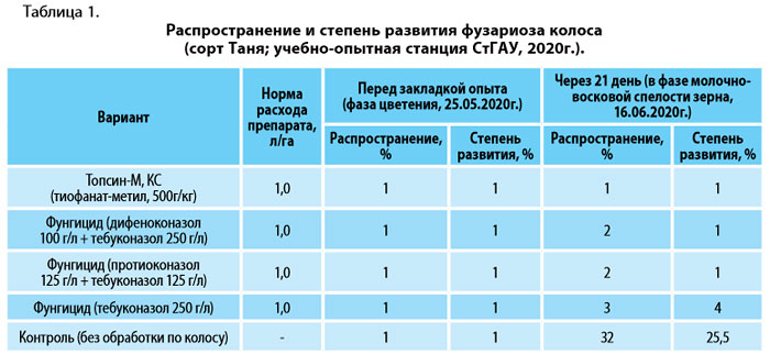 Таблица 1
